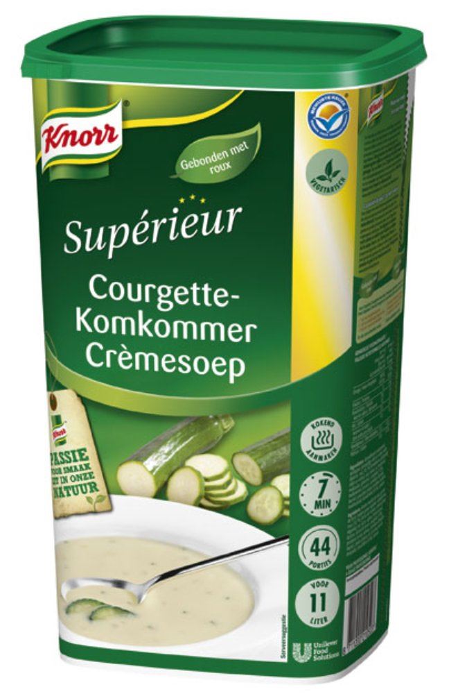 Courgette-komkommer crèmesoep  -   poeder