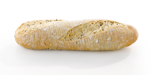 B667 Wit meergranen baguelino broodje 20 cm