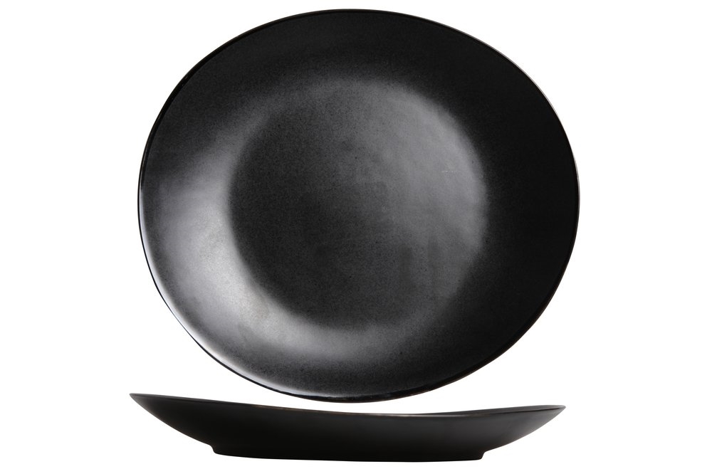 Vongola Black assiette plate 28x25,5 cm