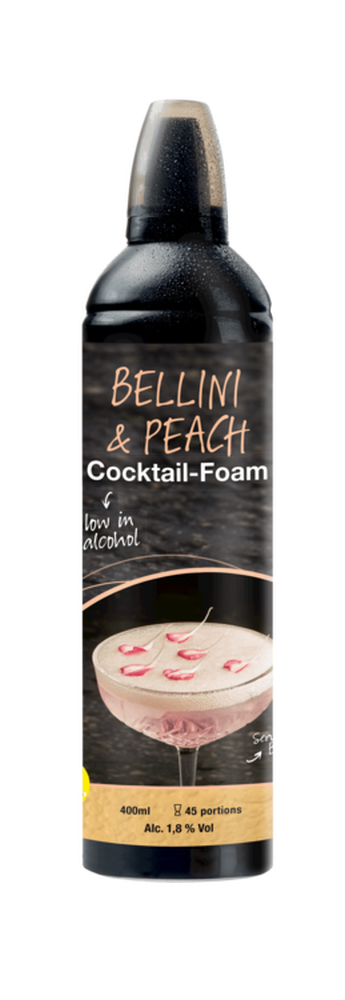 Cocktail foam Bellini & peach