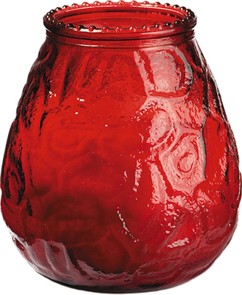 Venezia bougie pots en verre rouge