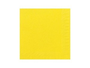 Servet 3 laags geel - 40x40 cm