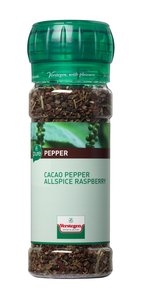Cacao pepper allspice raspberry