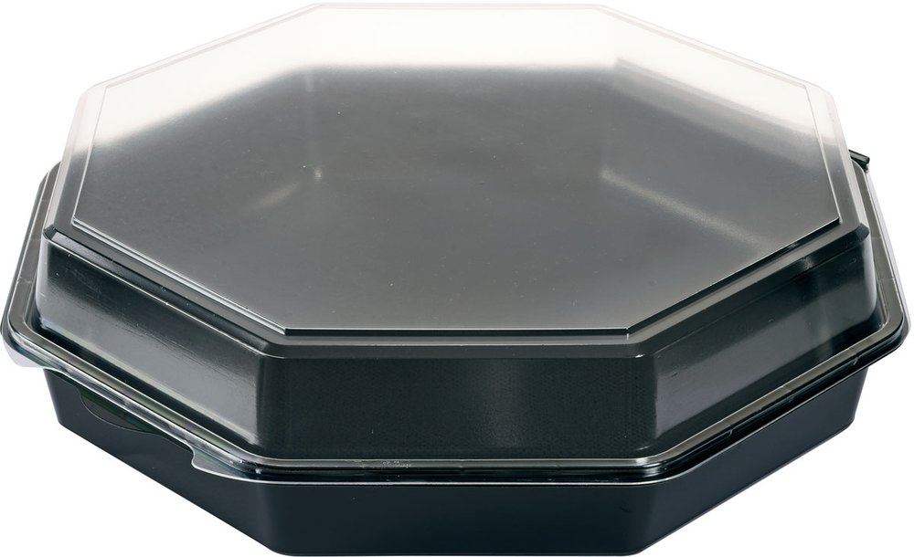 Octaview box transparent/noir - 30,5x30,5x8 cm