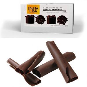 Curved donkere chocolade schaafsel
