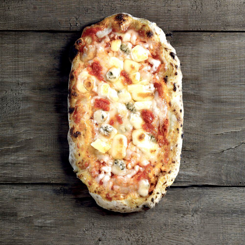 Pizzella 4 formaggi ovaal - 13x25 cm
