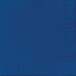 Servet 3 laags donkerblauw - 33x33 cm