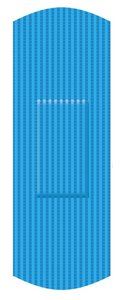Premium blauwe detecteerbare pleisters - 25x72 mm