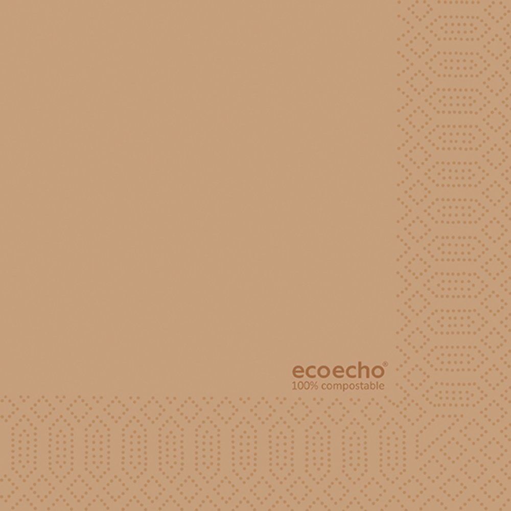 Serviette 3 couches eco brown - 33x33 cm