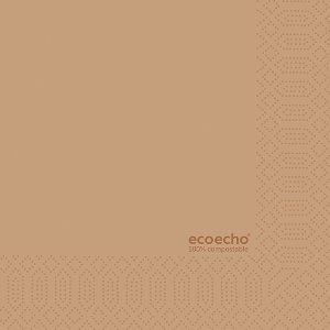 Servet 3 laags eco brown - 33x33 cm