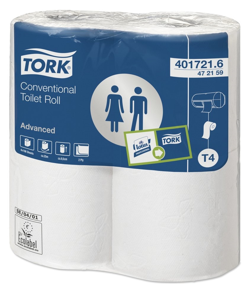 Tork conventional toiletpapier roll wit - 9,6x12,5 cm