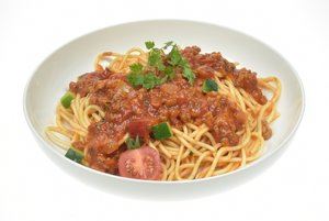 Spaghetti bolognaise végétarien