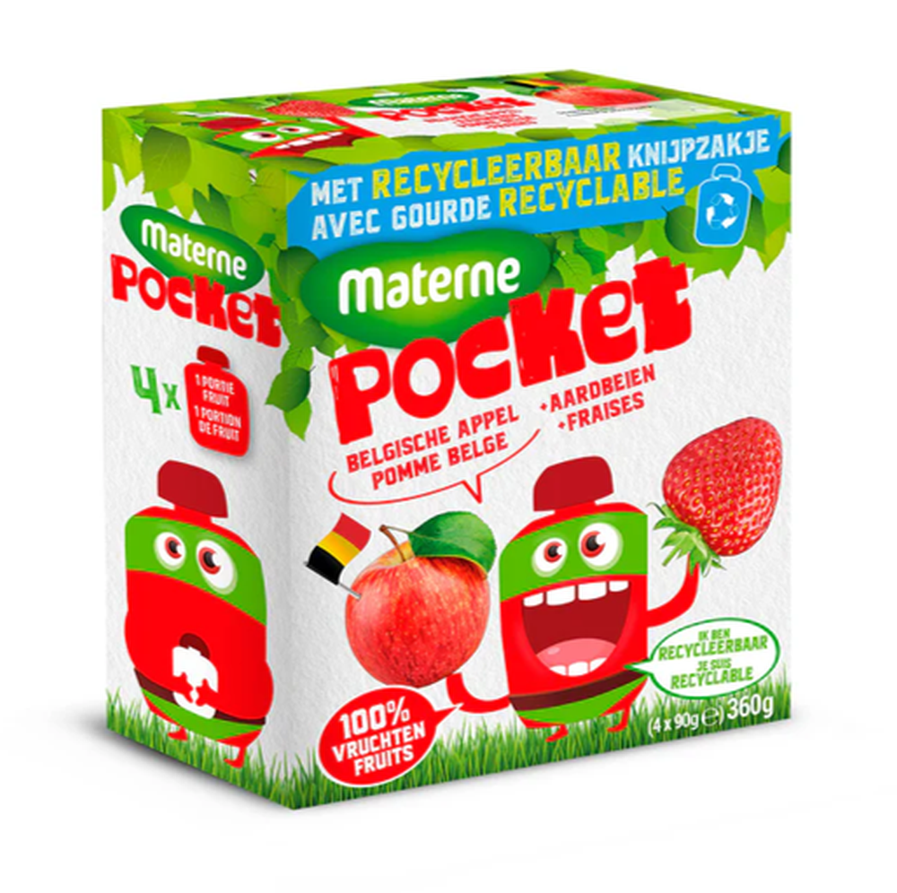Pocket Belgische appel-aardbei