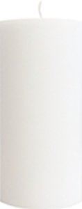Stearine bougie rustique bloc blanche - 70x150 mm