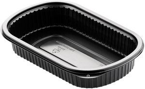 Meal box noir 1-comp - 24x15x4 cm
