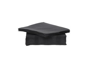Serviette papier noir textile touch - 25x25 cm