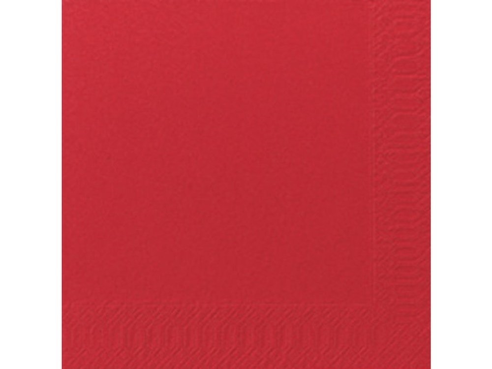 Serviette 3 couches rouge - 33x33 cm