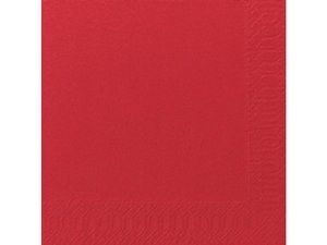 Serviette 3 couches rouge - 33x33 cm