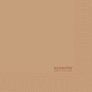 Servet 2 laags eco brown - 24x24 cm