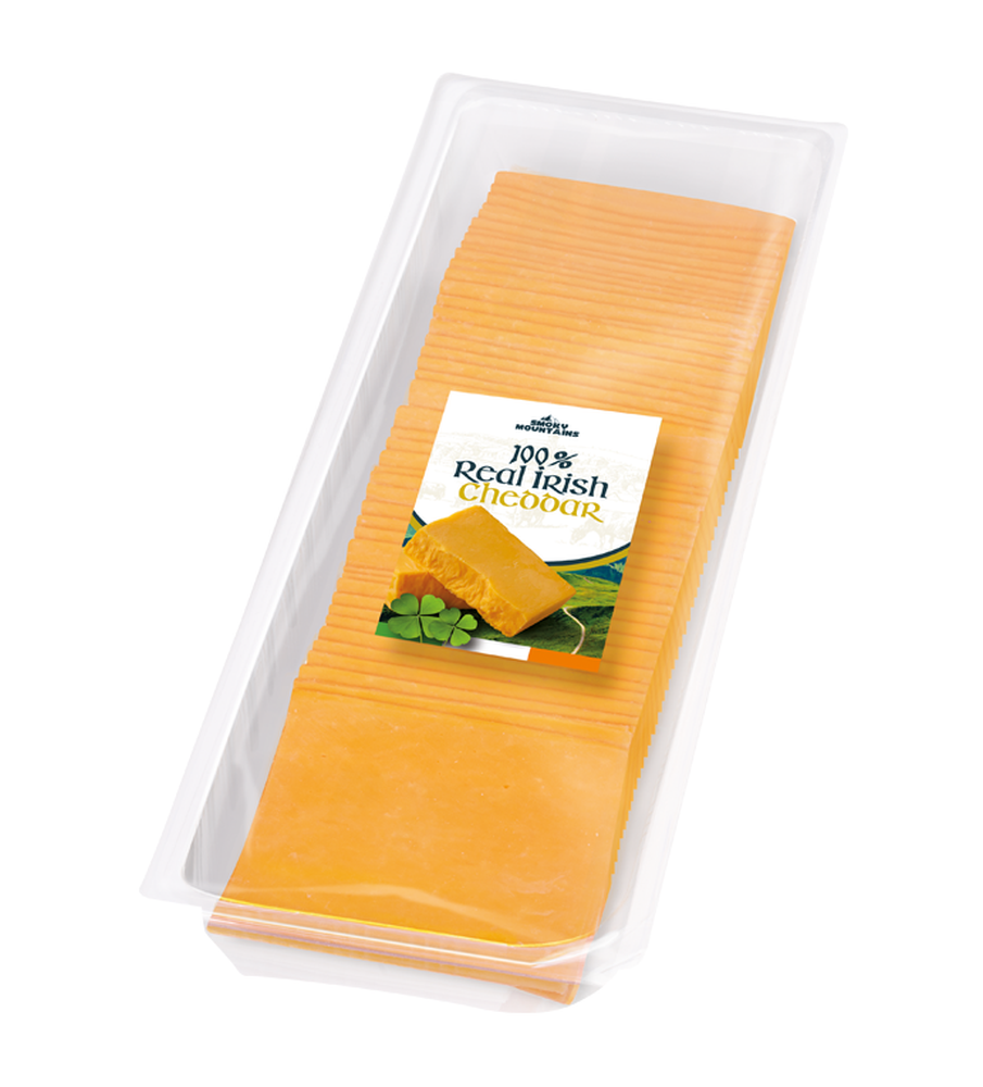 Véritable tranches de fromage cheddar irlandais