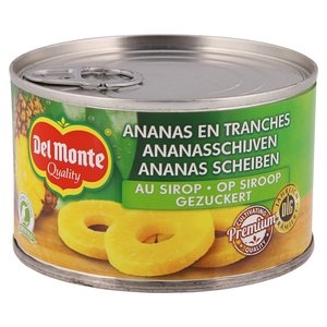 Tranches d'ananas au sirop 1/4