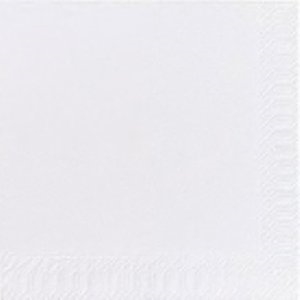 Serviette 3 couches blanche - 33x33 cm