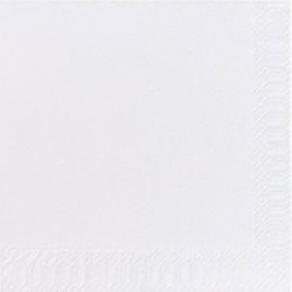 Servet 3 laags wit - 33x33 cm