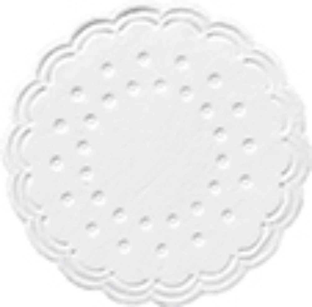 Dessous de verre 8 couches blanc - Ø 7,5 cm