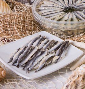 Filets d'anchois marinés