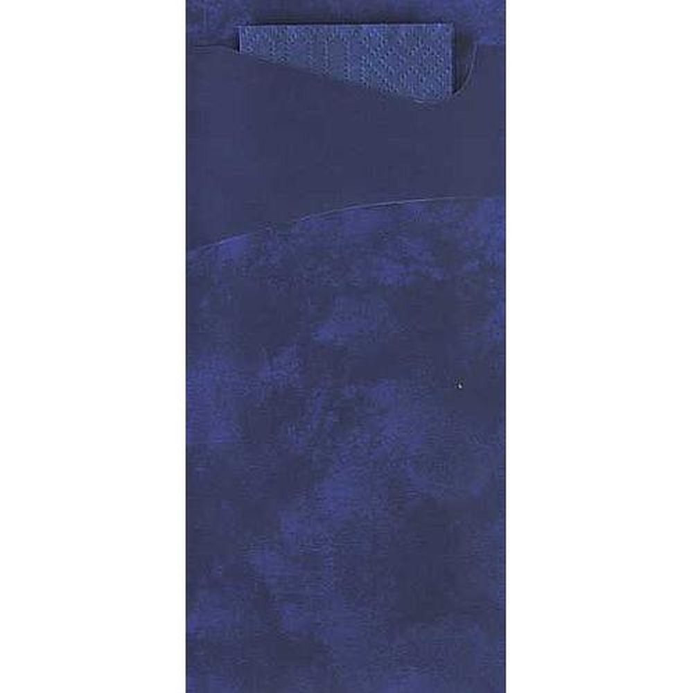 Sachetto bleu foncé & Serviette bleue foncée 2 couches