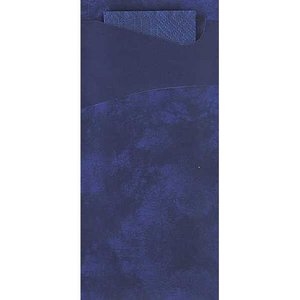 Sachetto bleu foncé & Serviette bleue foncée 2 couches