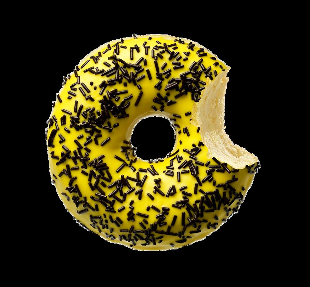 2104839 Donut banana dark sprinkles