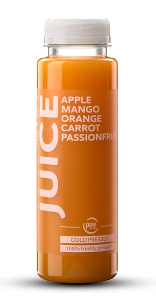 Mango-wortel-sinaas-passievruchtensap pet 25 cl