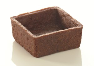 Mini-Trendy zanddeegtartelet vierkant  choco - 3,5x3,5 cm