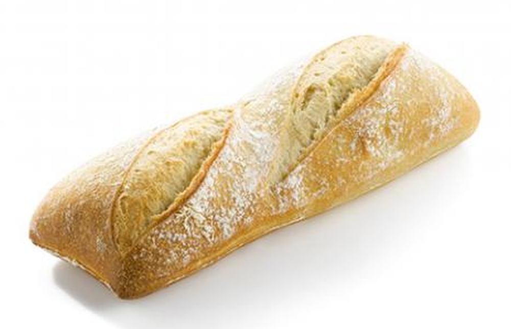 26872 Petit pain cuit sur sol blanc 19,5 cm