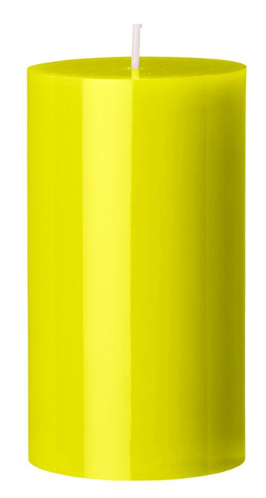 Glossy bougie cylindre kiwi - 120x70 mm
